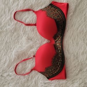 Red Victoria's Secret balconet bra